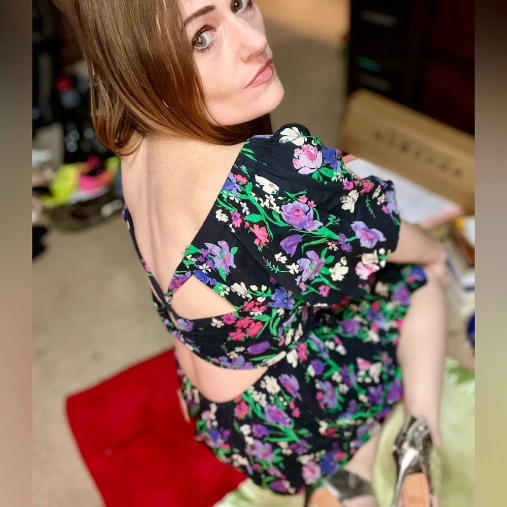 Free People Black and Purple Floral Dress
(Perfect Day Printed Dress) - Picture 7 of 14